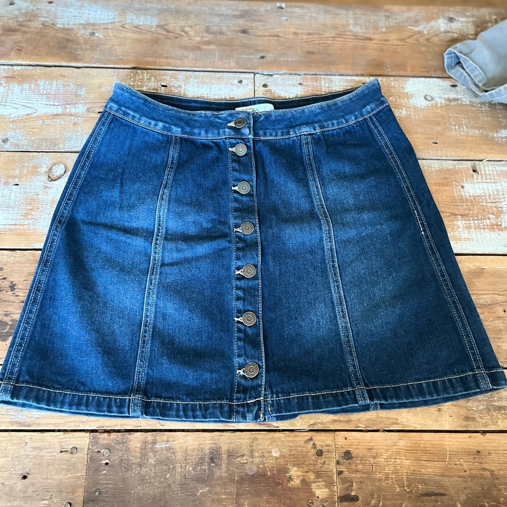 Mudd Button Front Denim Skirt